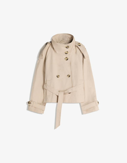 Funnel Neck Trench Coat