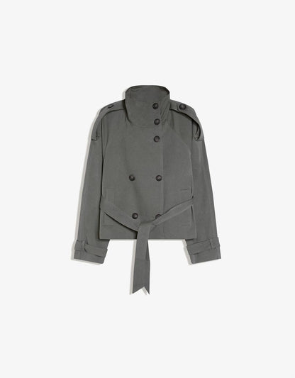 Funnel Neck Trench Coat