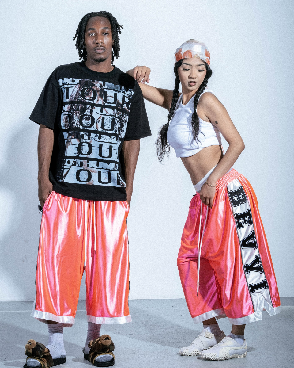 Oversized Satin Shorts