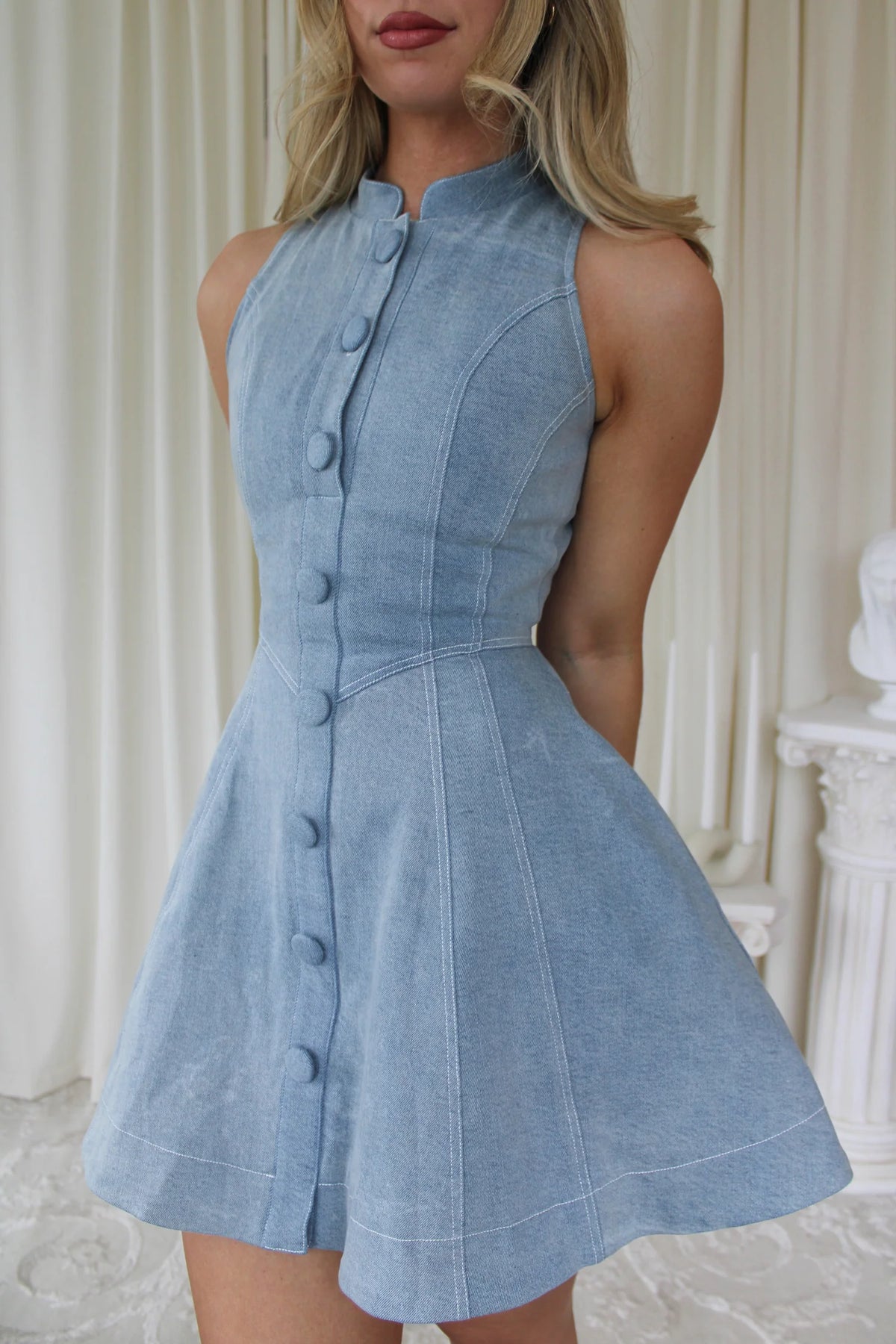 Denim Sleeveless Mini
