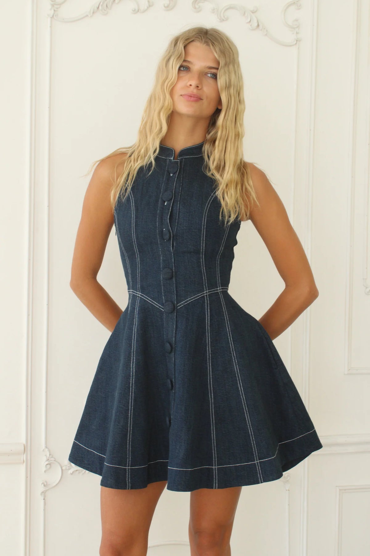 Denim Sleeveless Mini