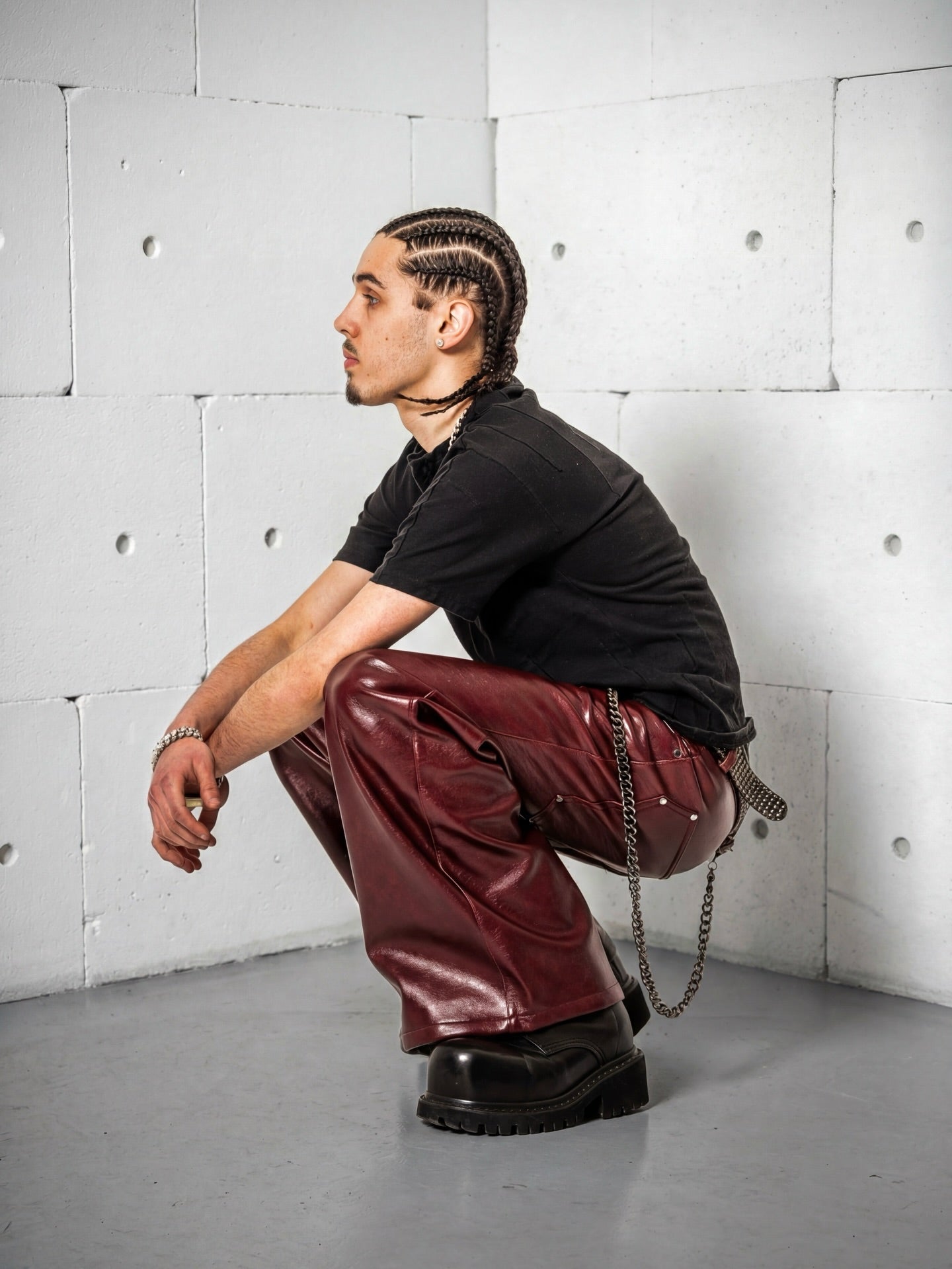 Deep Red Rockstar Pants
