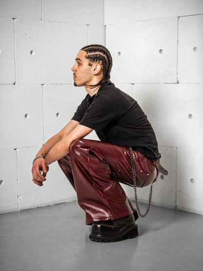 Deep Red Rockstar Pants