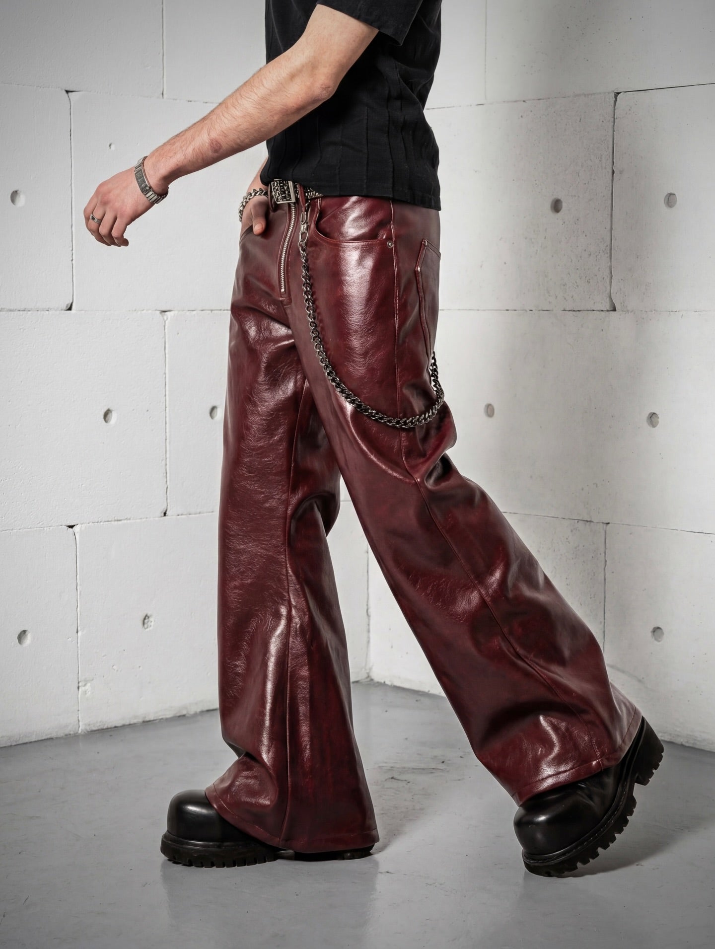 Deep Red Rockstar Pants